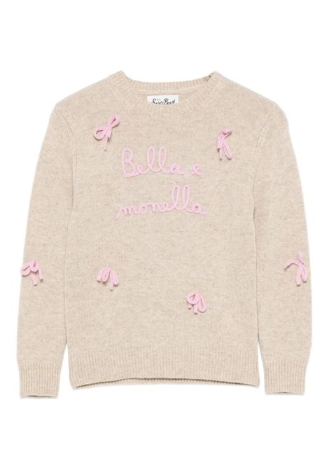 Pull con applicazione SAINT BARTH | PRC0001 PRINCESS02374I BELLA BOW 11